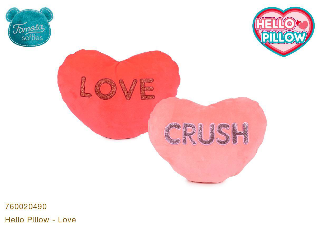 peluche hello pillow love edition (famosa - 760020490  )