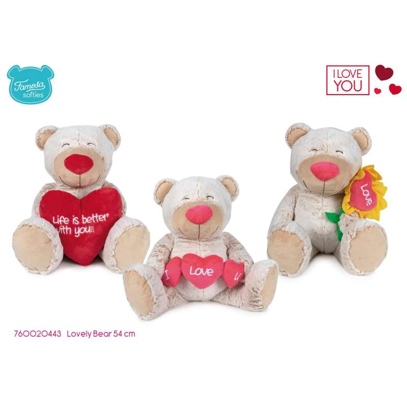 peluche oso amoroso 54 cm (famosa - 760020443)