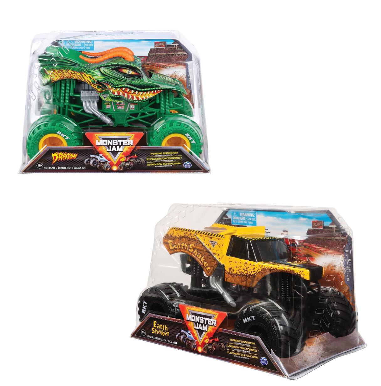 monster jam coches surtidos die cast 1:24 (spin master - 6056371)