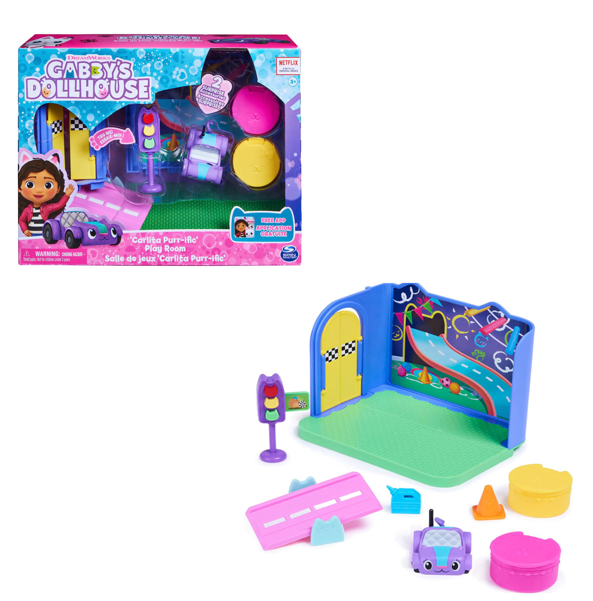 gabby´s dollhouse sala juegos carlita  ( spin master - 6064149 )