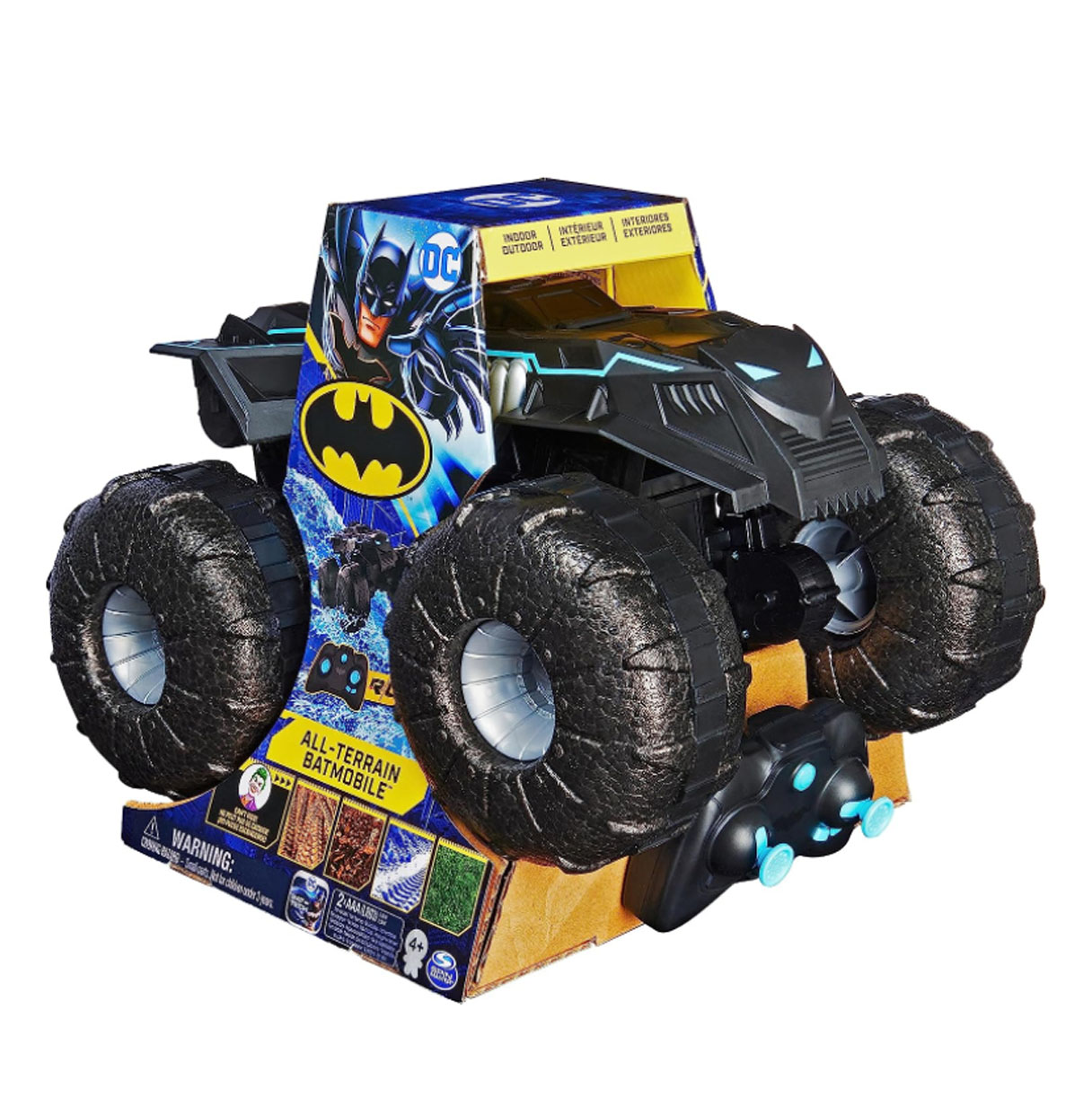 batman monster r/c all terrain batmobile (spin master - 6062331)