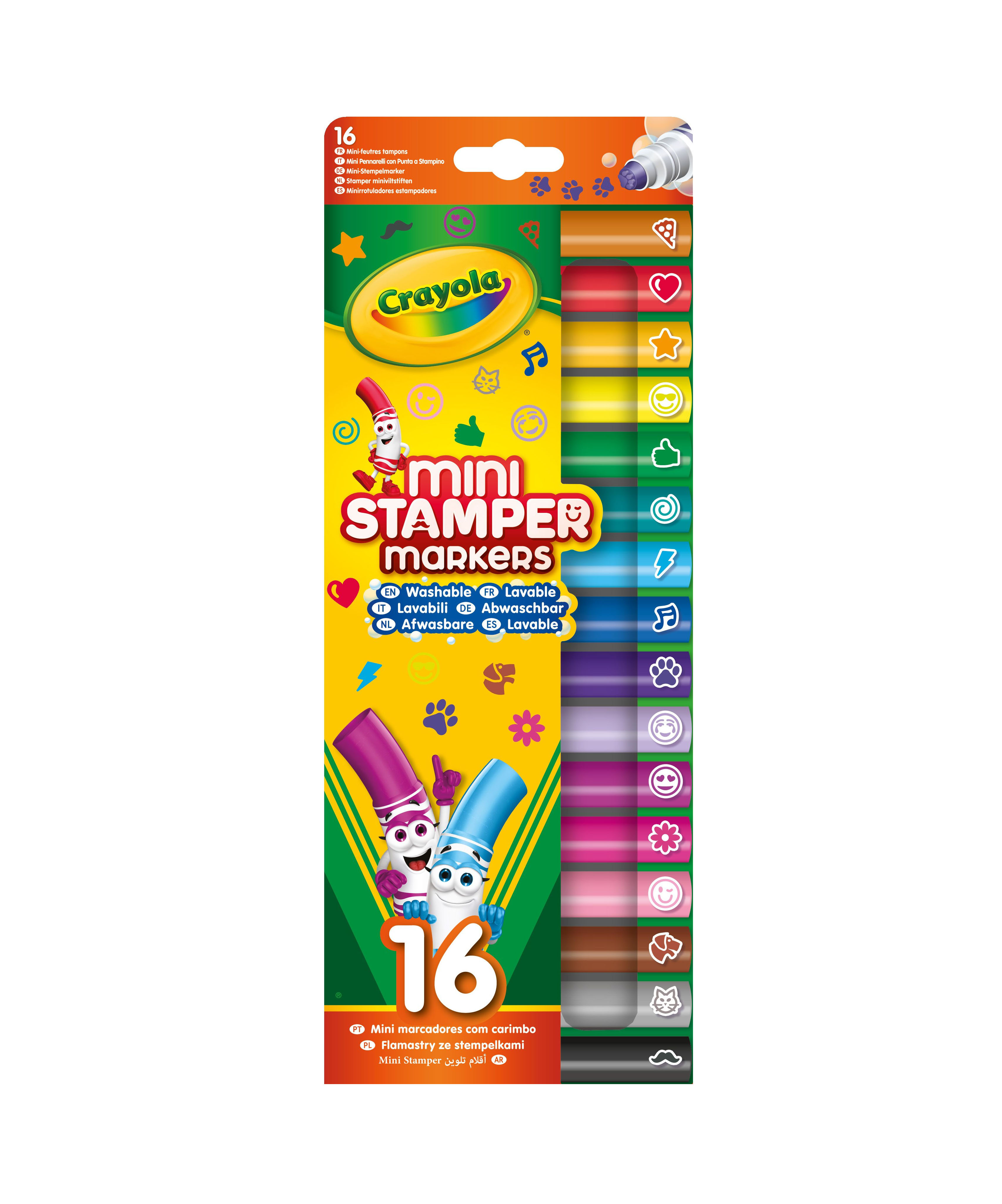 crayola 16 mini rotuladores lavabo emoji ( 58-8741)