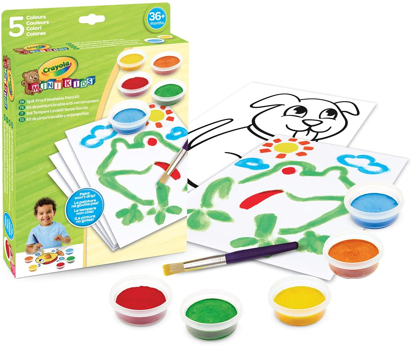 crayola set temperas lavables no derrame (81-1483)