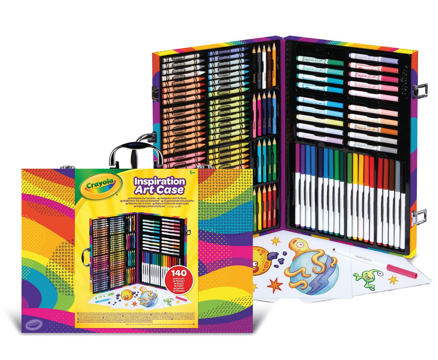 crayola maletin artista arcoiris 140 new (041054)