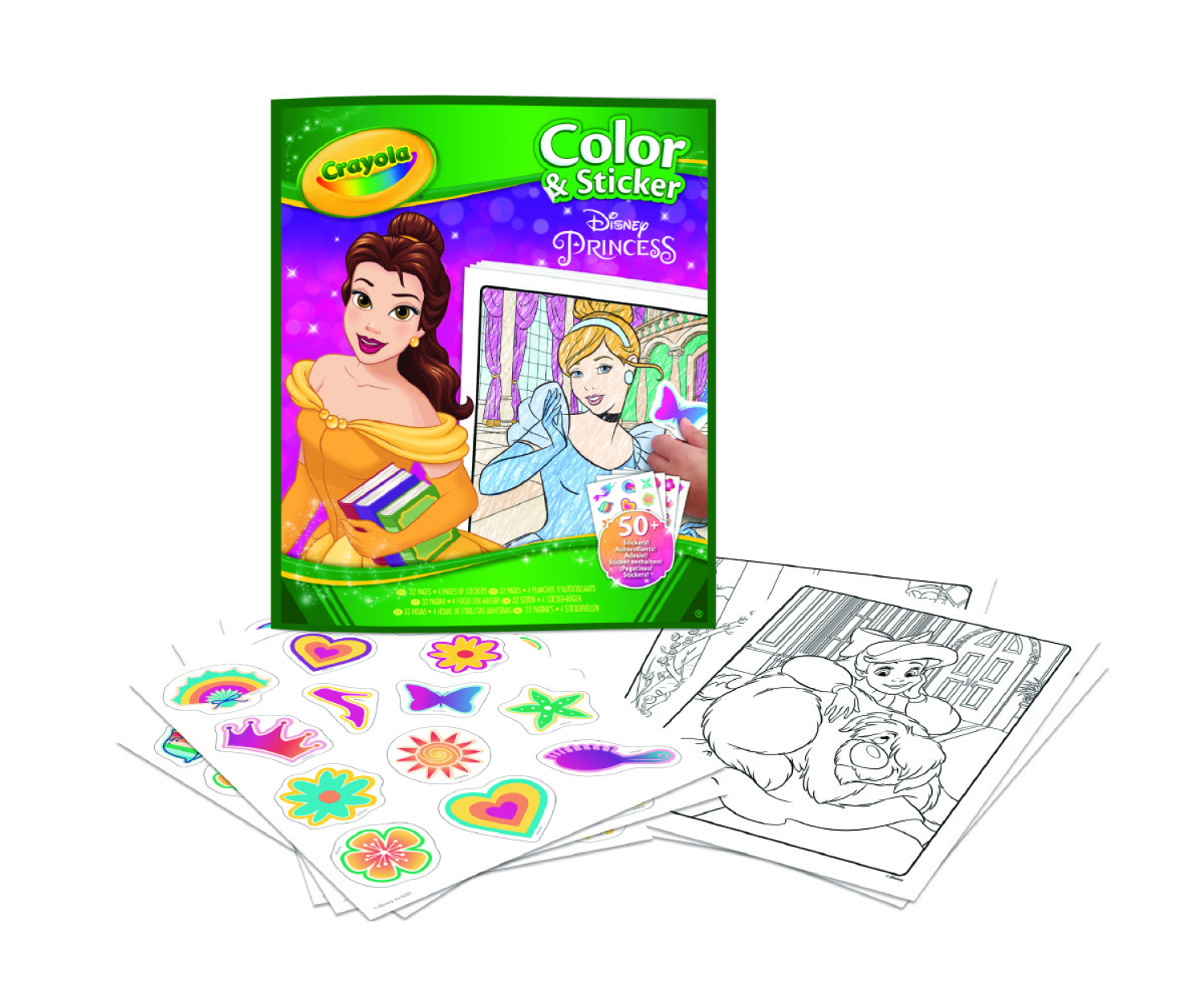 crayola libro colorear+stikers princesas ( 04-0202)