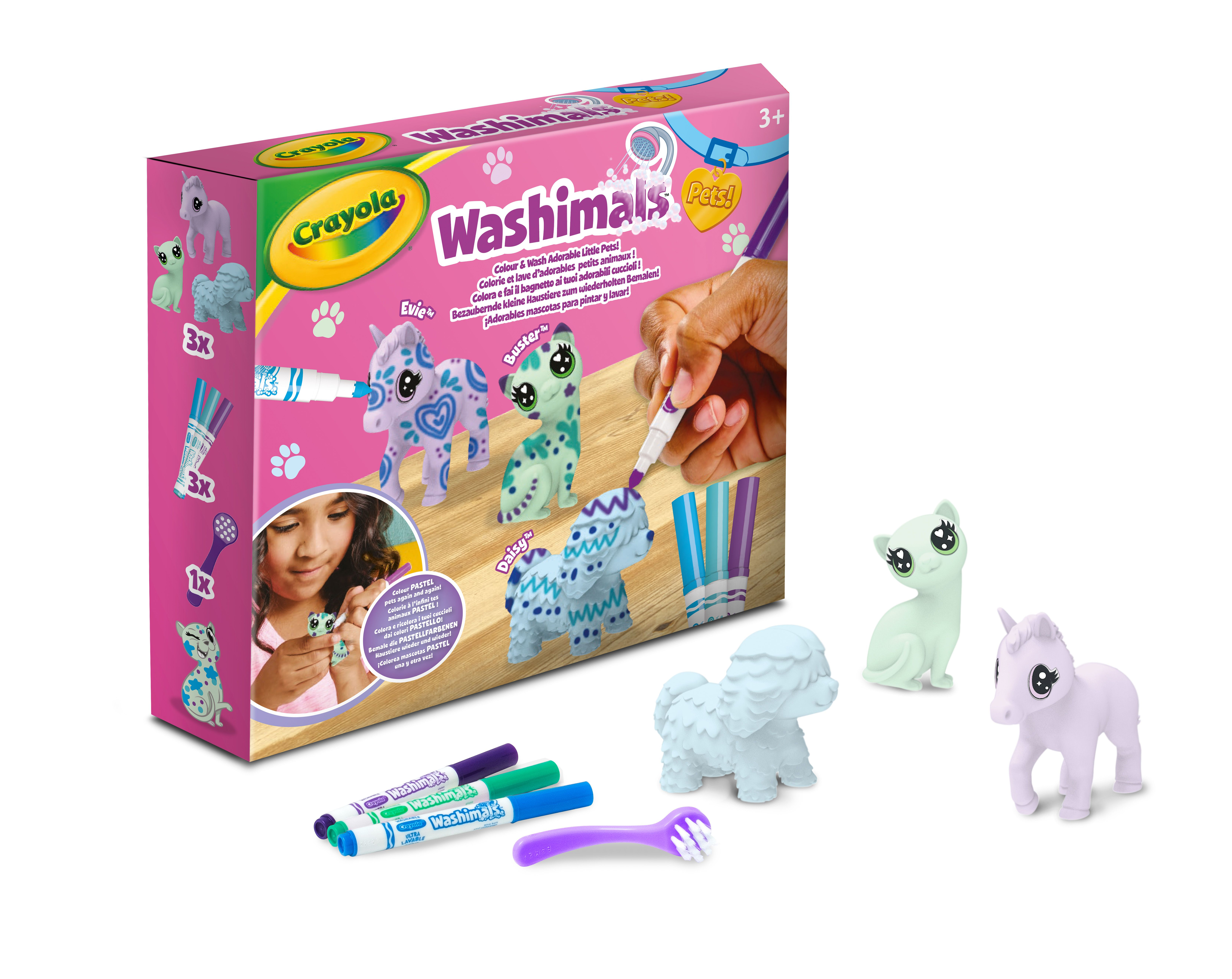 crayola washimals pets 3 figuras pastel ( 74-7511)