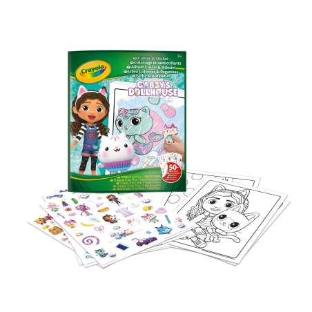 crayola libro colorear+stickers gabby´s (04-7025)