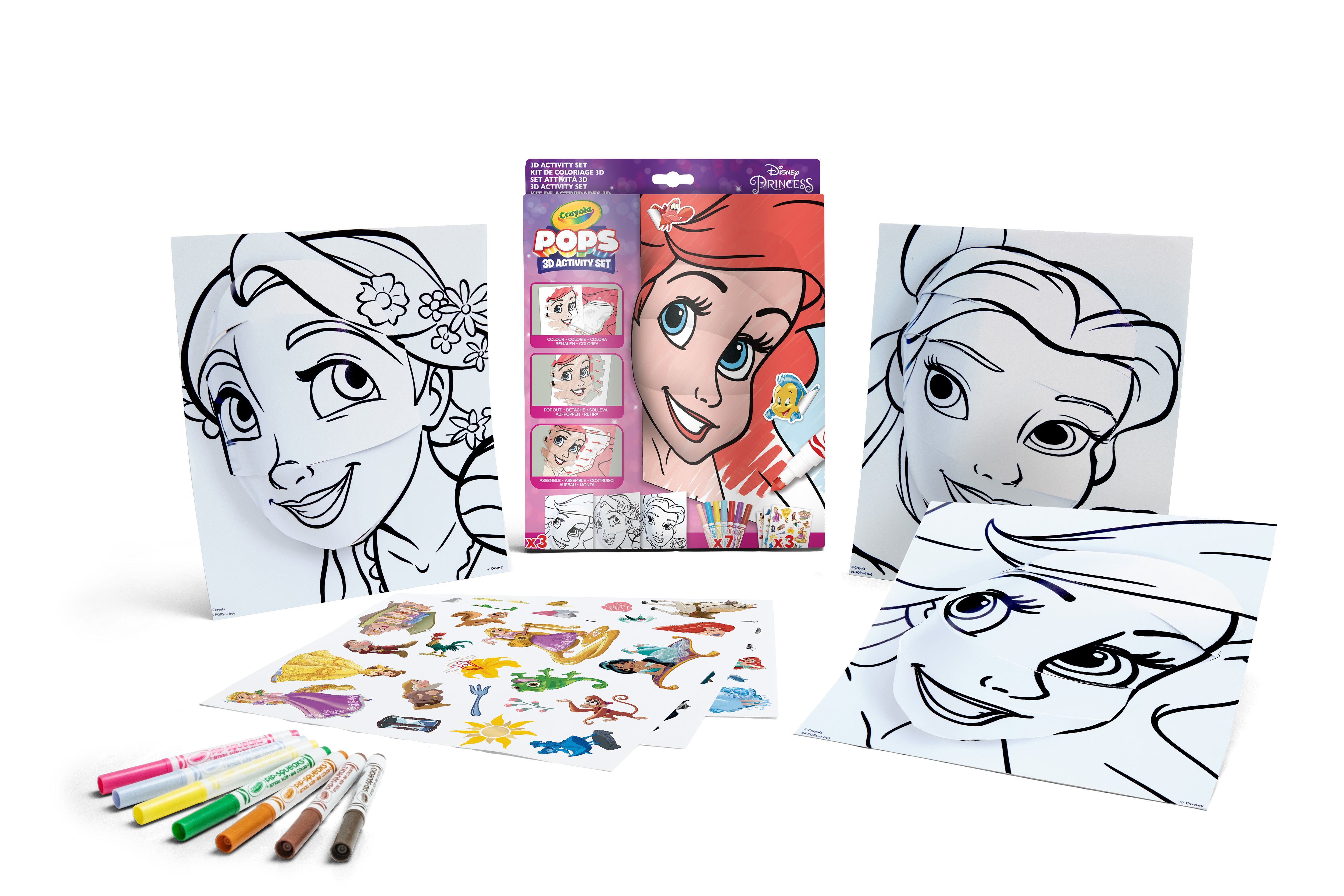 crayola color pops 3d disney princess ( 04-0743)