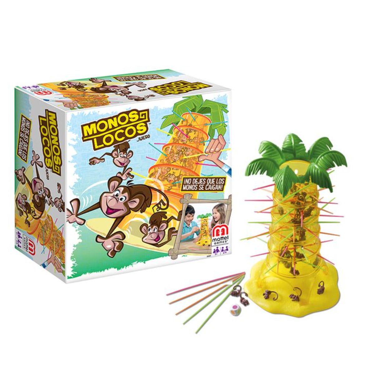 mattel games monos locos, juego de mesa infantil (mattel 52563)