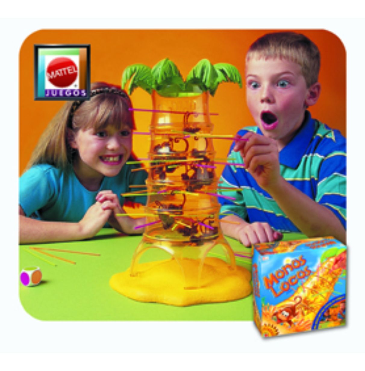 mattel games monos locos, juego de mesa infantil (mattel 52563)