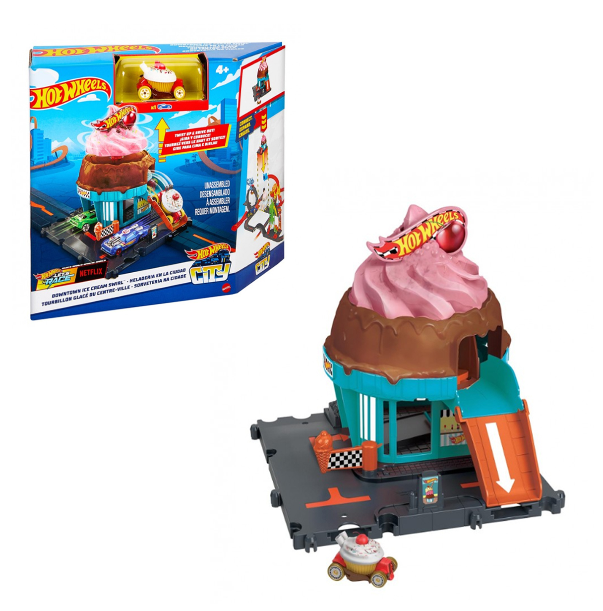 hot wheels city let's race heladeria ( mattel - htn77)