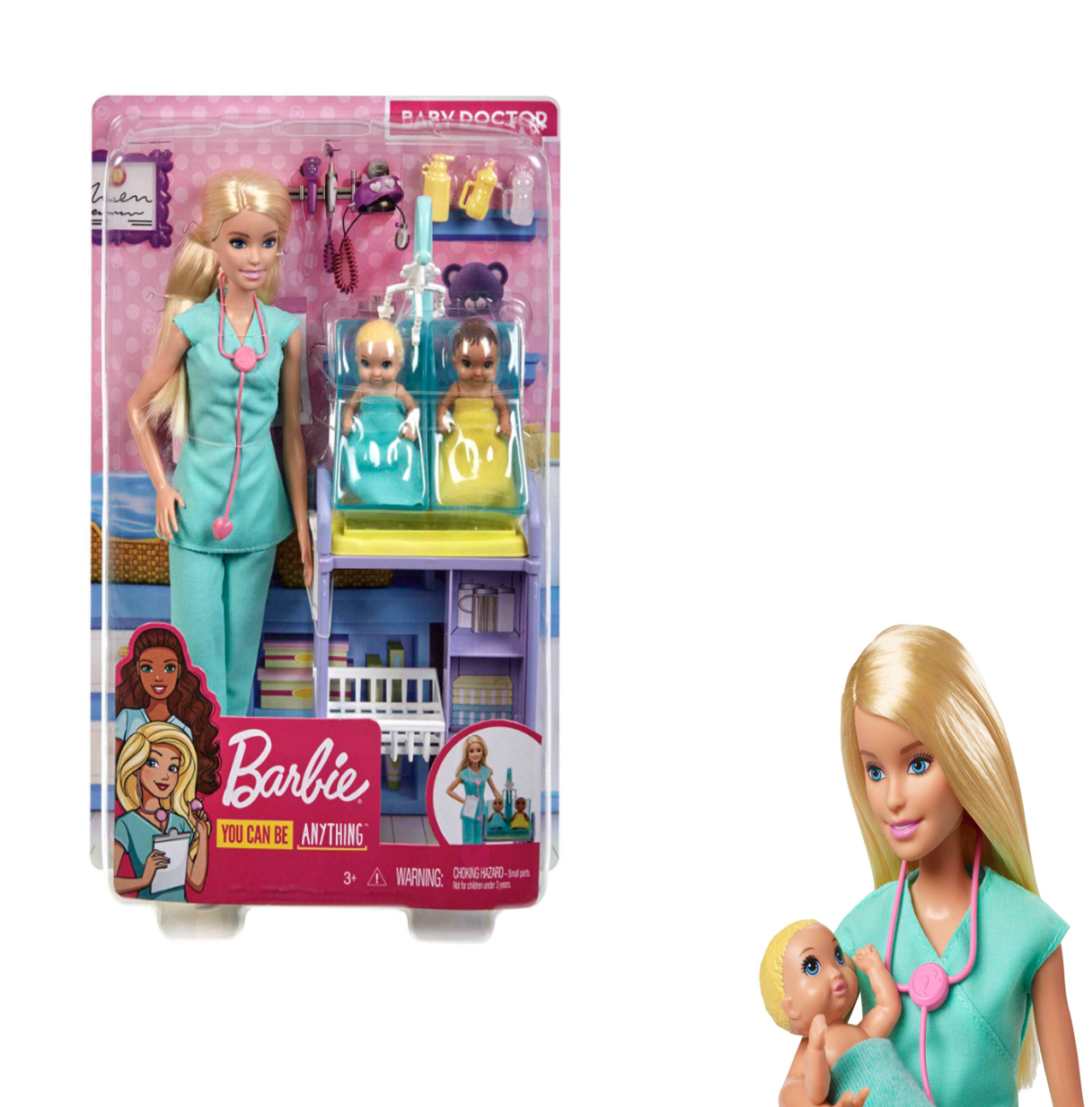 barbie pediatra playset (mattel gkh23)