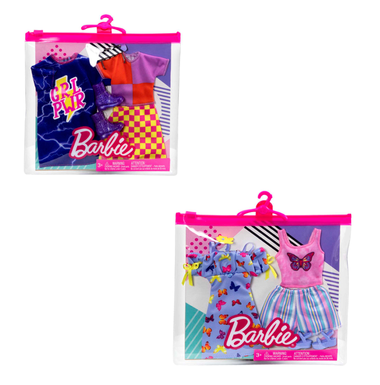 barbie pack 2 look de modas surtido (mattel - gwf04)