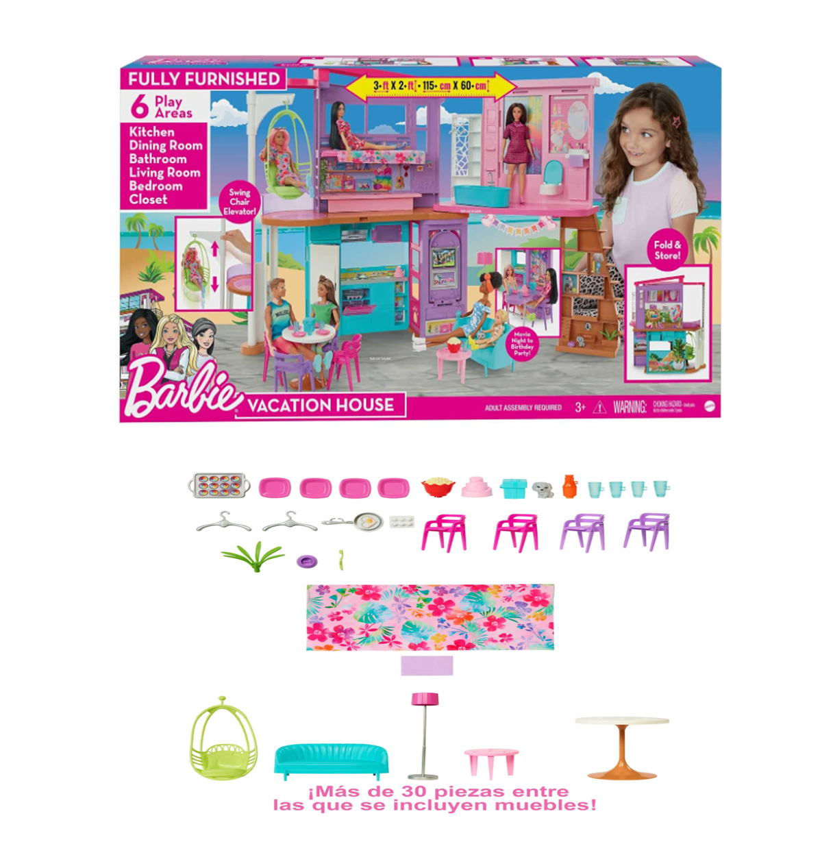 barbie casa malibu (mattel - hcd50)