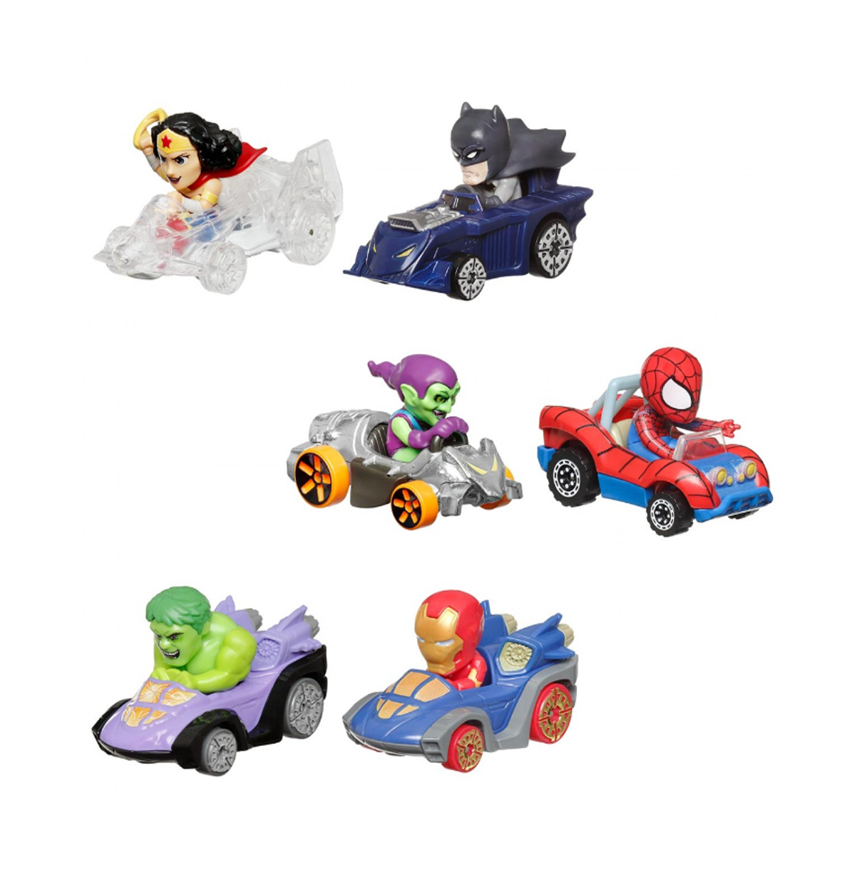 hot wheels racer pack 2 coches personaje ( mattel - hrt55)
