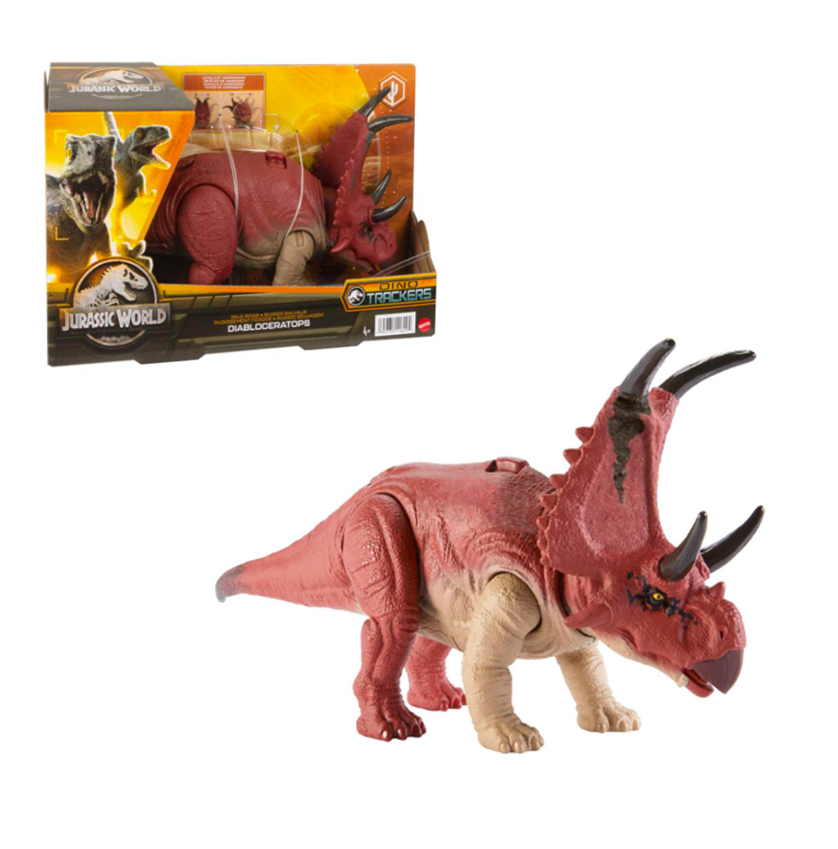 jurassic world wild roar diabloceratops ( mattel - hlp16)