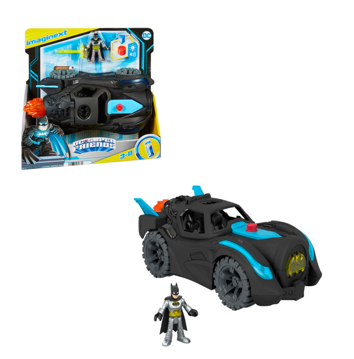 fisher-price imaginext batmovil power  (mattel - hgx96)