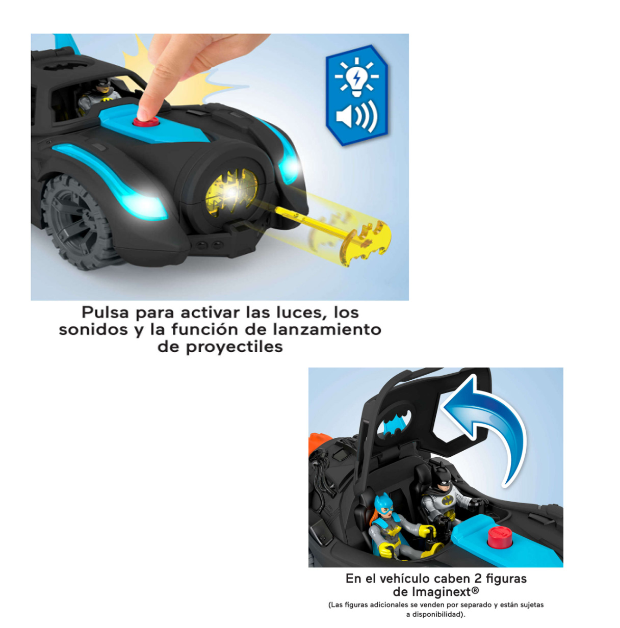 fisher-price imaginext batmovil power  (mattel - hgx96)