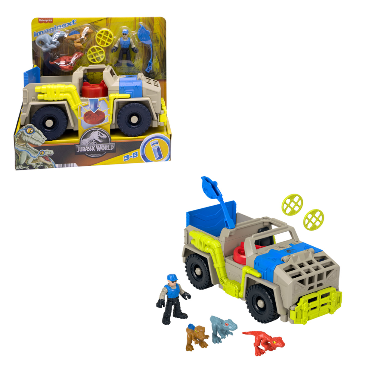 fisher-price imaginext jurassic camion ( mattel - hrk69)