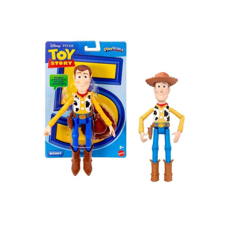 toy story 5 figura 17 cm basica woody (mattel - jkv14)
