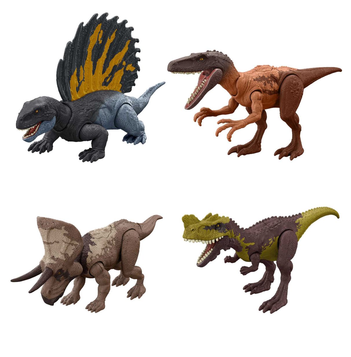 jurassic world strike attack dinos surtidos ( mattel - hln63)