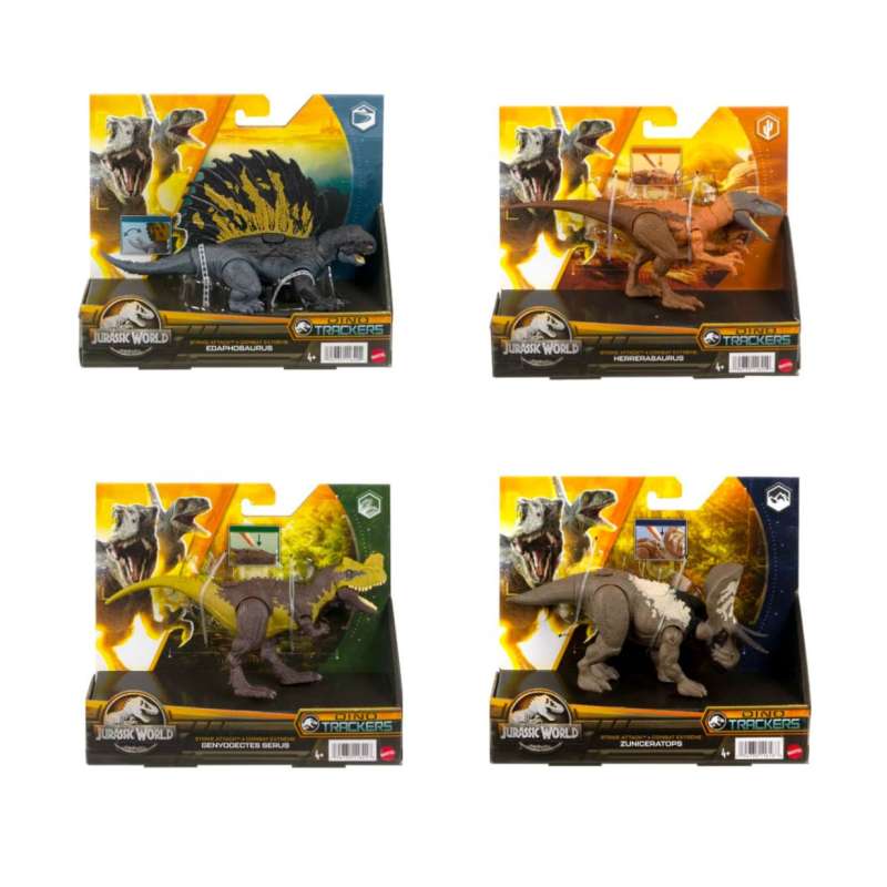 jurassic world strike attack dinos surtidos ( mattel - hln63)