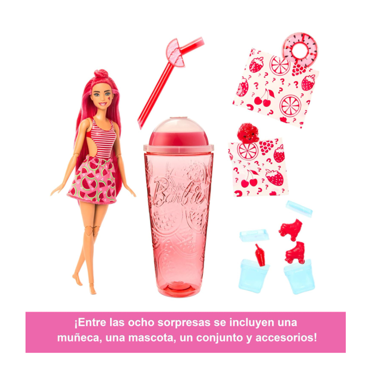 barbie pop reveal frutas sandia (mattel - hnw43)