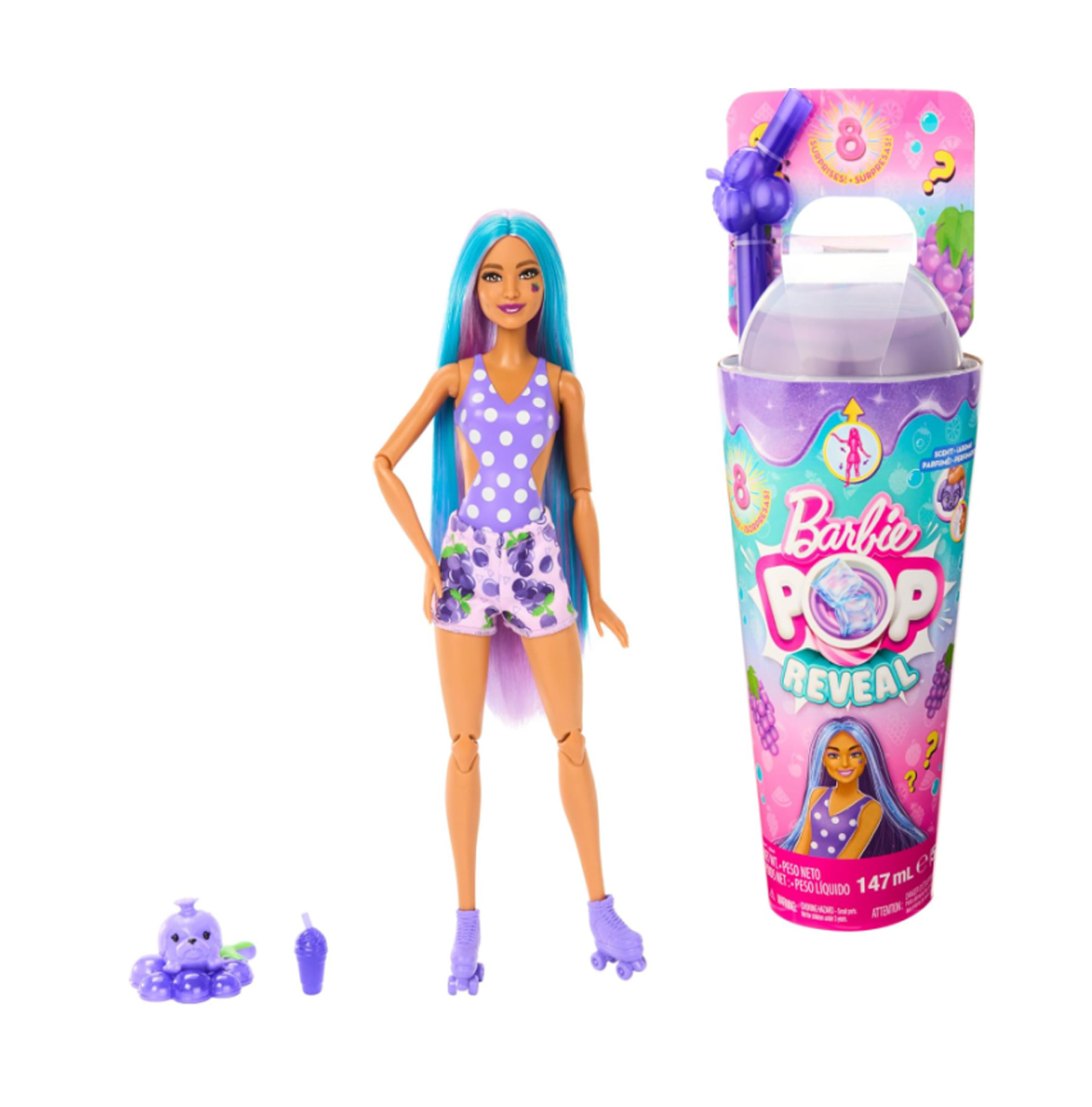 barbie pop reveal frutas uvas ( mattel - hnw44)