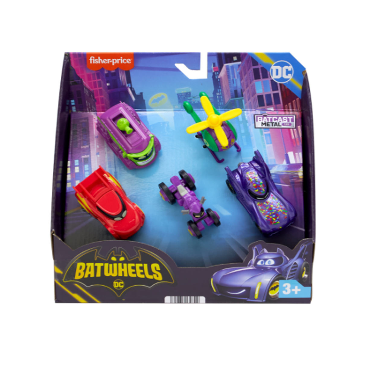 fisher-price batwheels pack 5 coches (mattel - hml21)