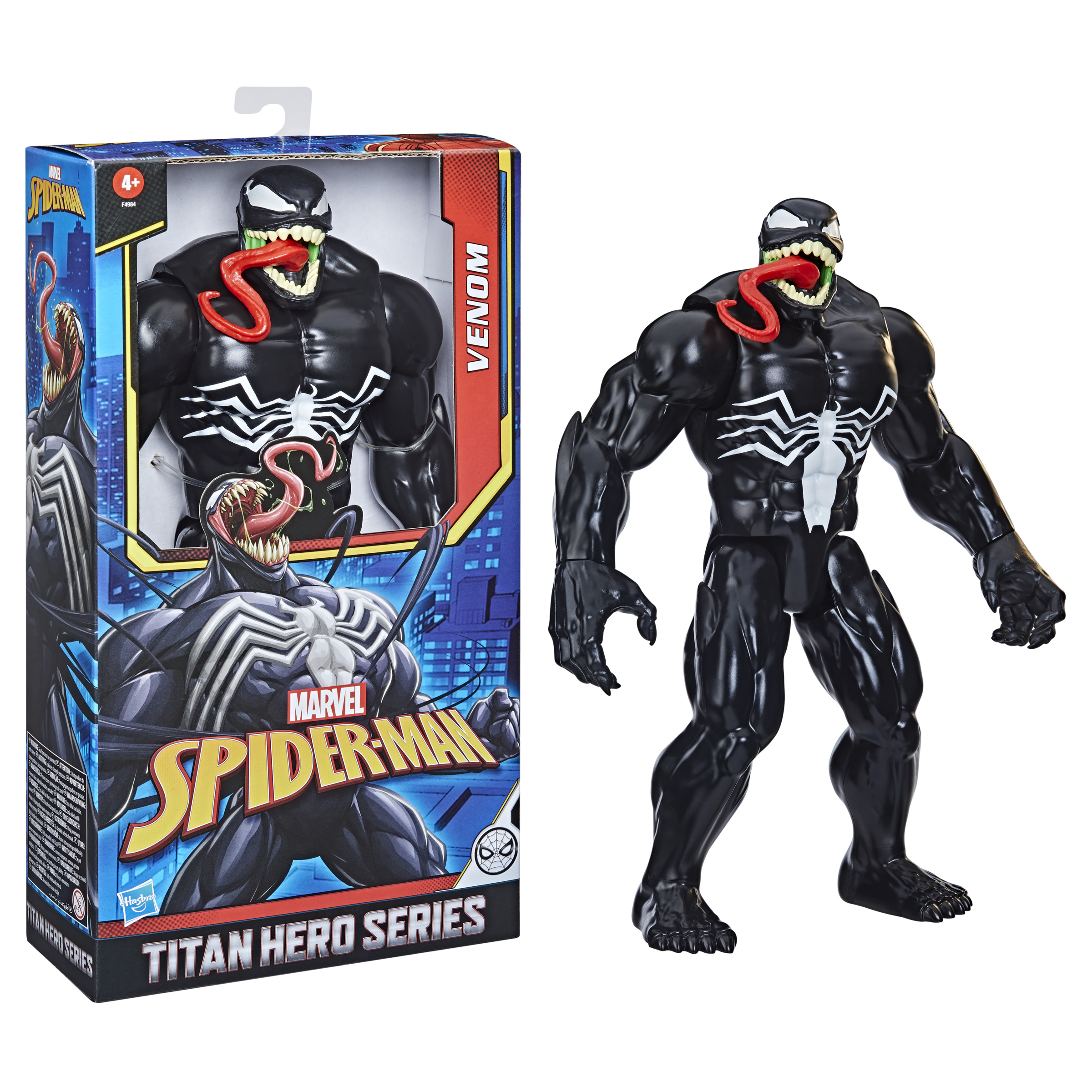 spiderman figura titan maximum venom (hasbro f49845l0 )