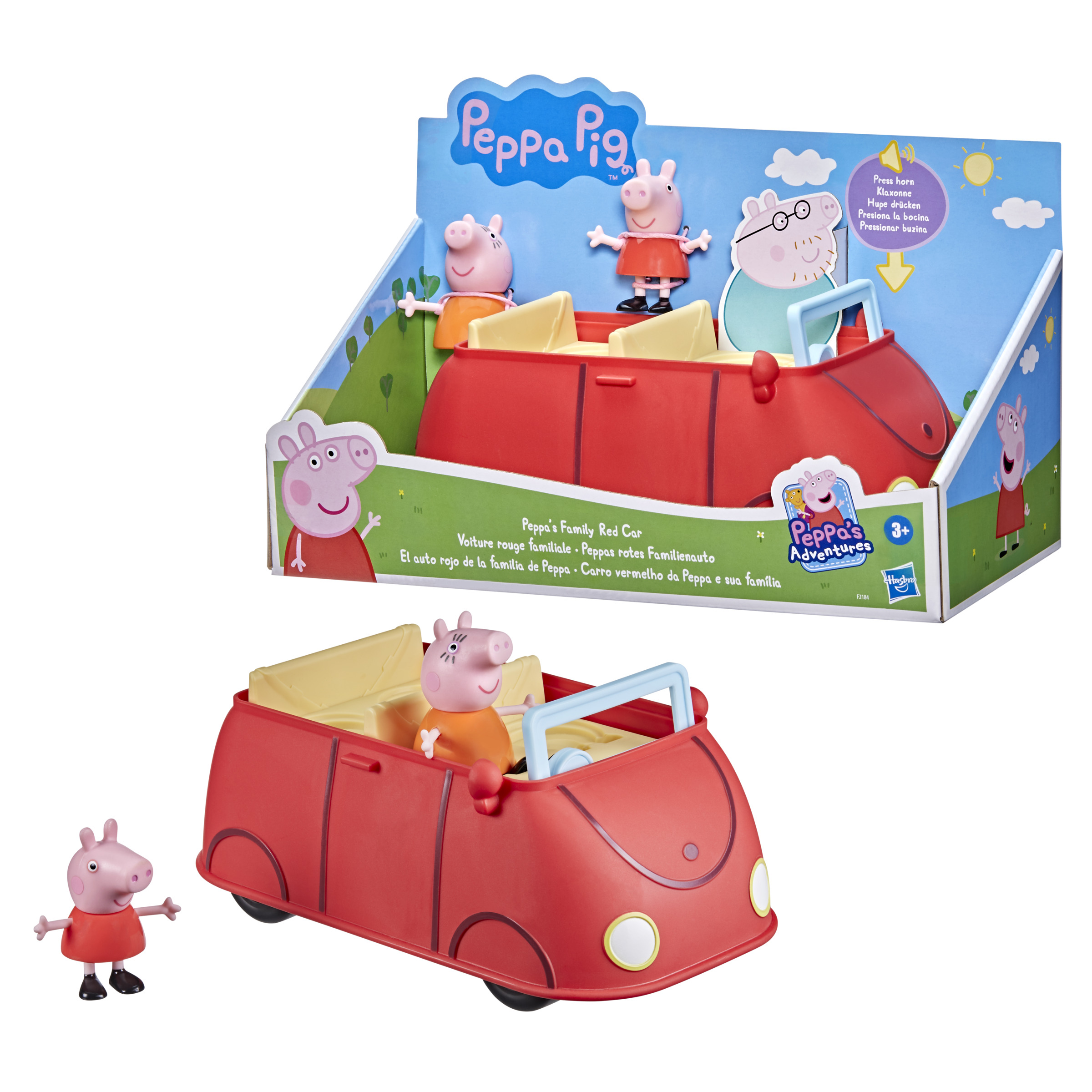 peppa pig el auto rojo de familia peppa ( hasbro f21845l0)