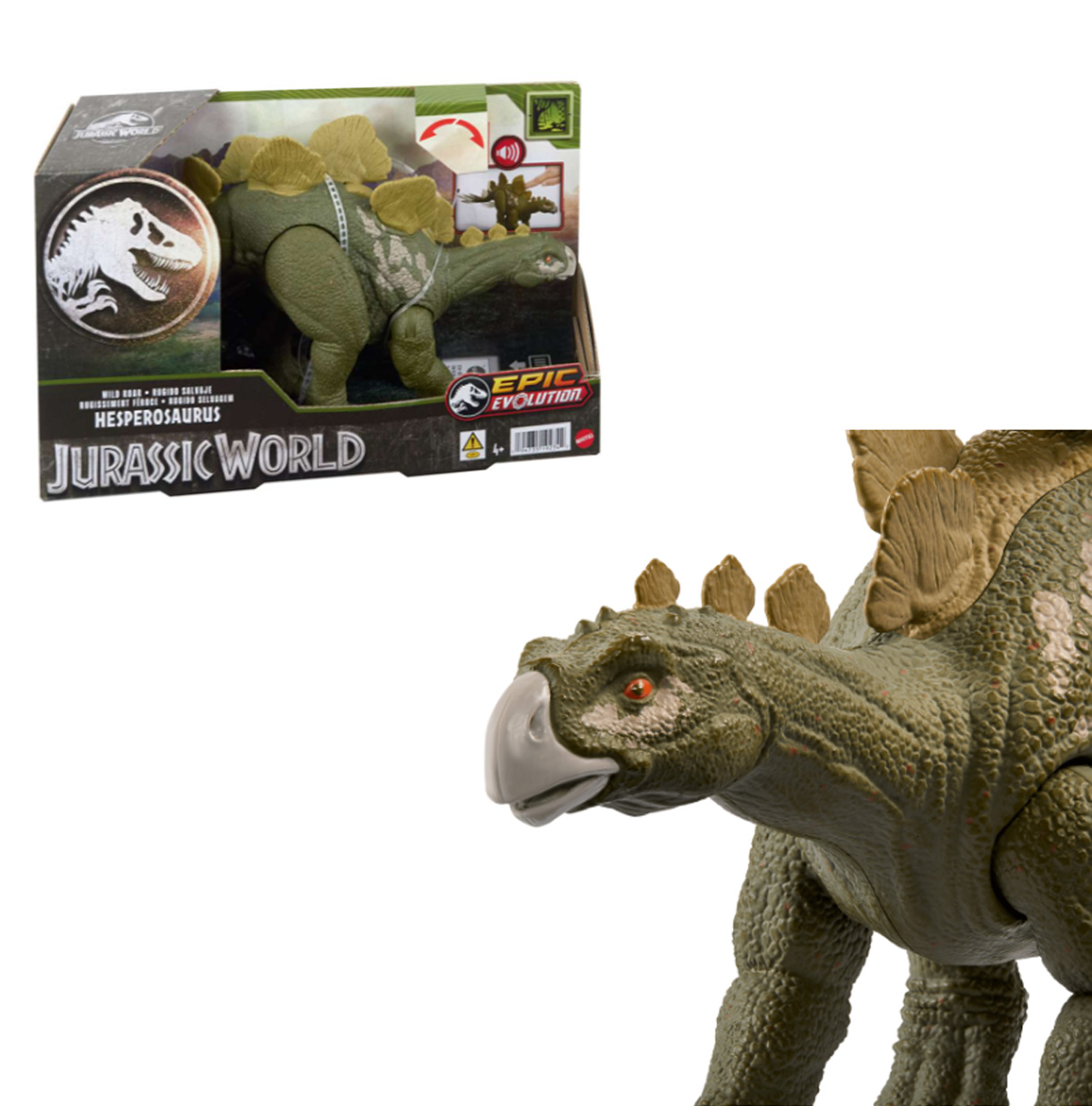 jurassic world wild roar hesperosaurus ( mattel - htk69)