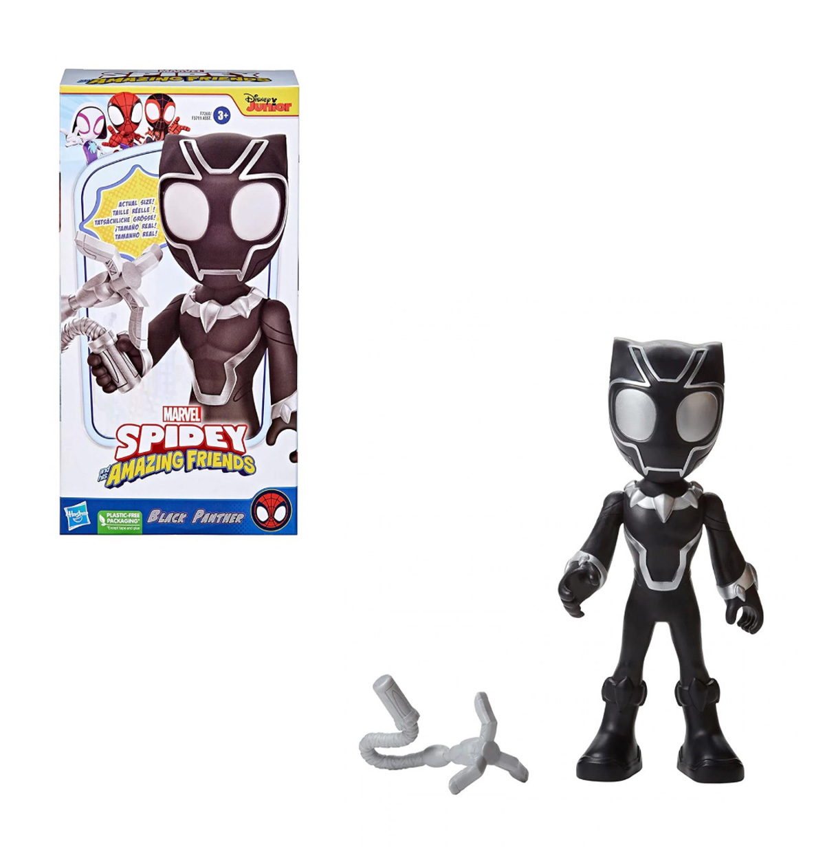 spidey figura super heroe black panther ( hasbro - f72605x2 )