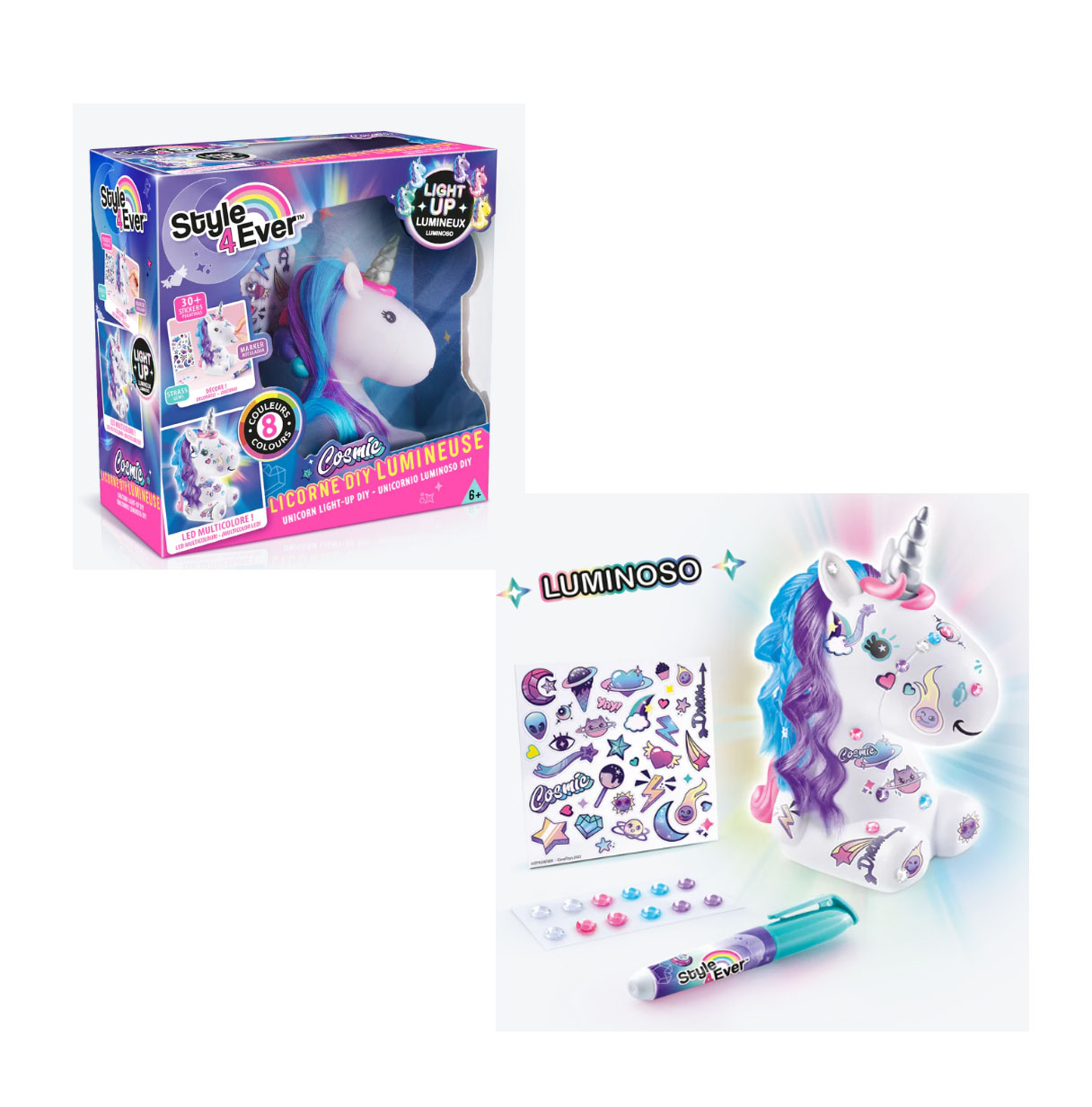 style 4 ever unicornio diy luz cosmica (canal toys - ofg268)