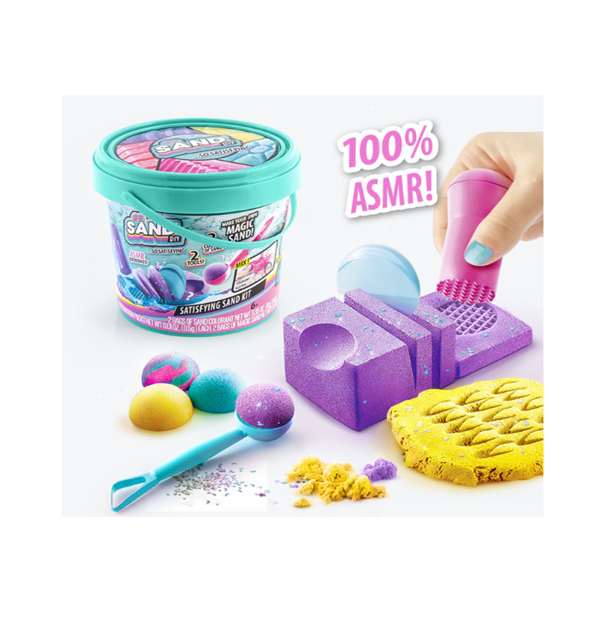 cubo de arena diy asmr - satisfying sand diy bucket - so sand bucket (canal toys - sdd017)