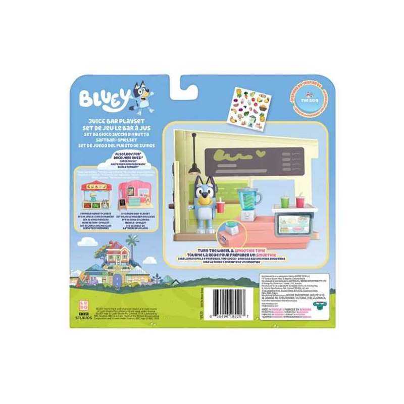 moose bluey mini playset con figura puesto de zumo (moose toys - 18920)