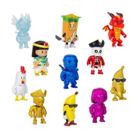 stumble guys pack gorra con 2 figuras sorpresa (bizak - 64112700)