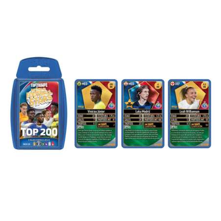 futbol mundial top 200 set trading cards azul pack 2 (bizak - 64570001)