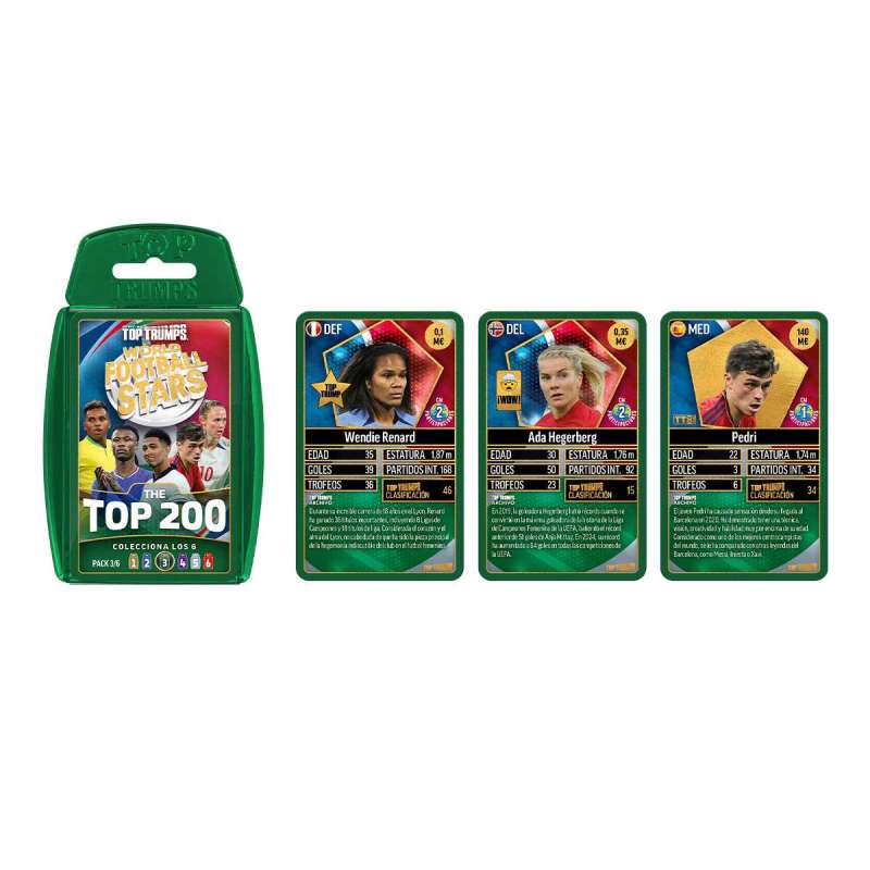 futbol mundial top 200 set trading cards verde pack 3 (bizak - 64570003) futbol mundial top 200 set trading cards verde pack 3 (bizak - 64570003)