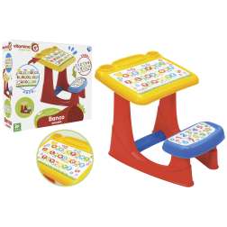 escritorio escolar con banco actividad 55x56x73,5 (globo - 05282)
