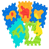 puzzle foam 5 piezas animales (globo - 05049)