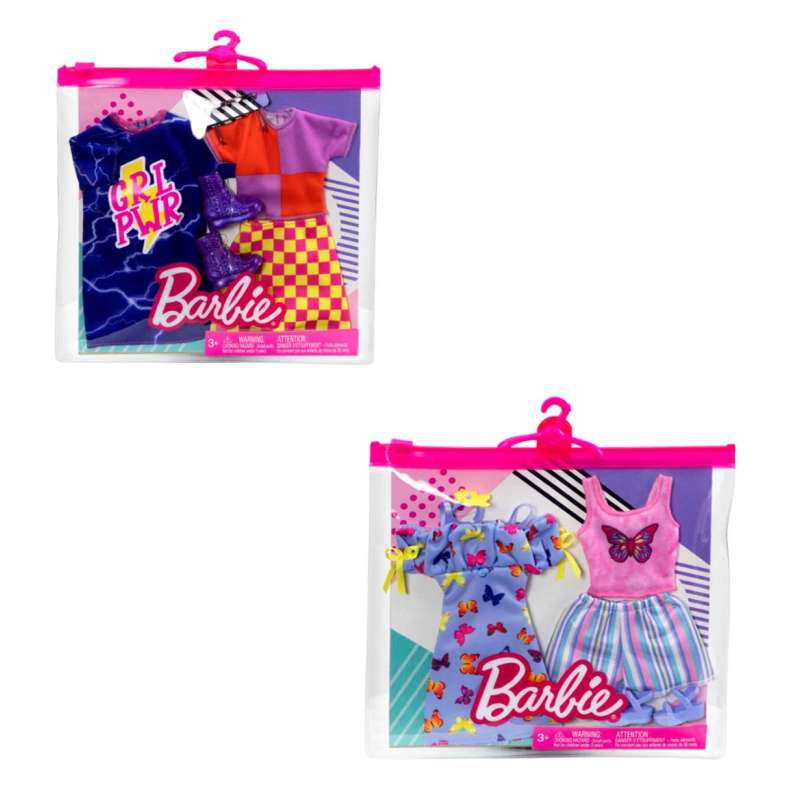 barbie pack 2 look de modas surtido (mattel - gwf04)
