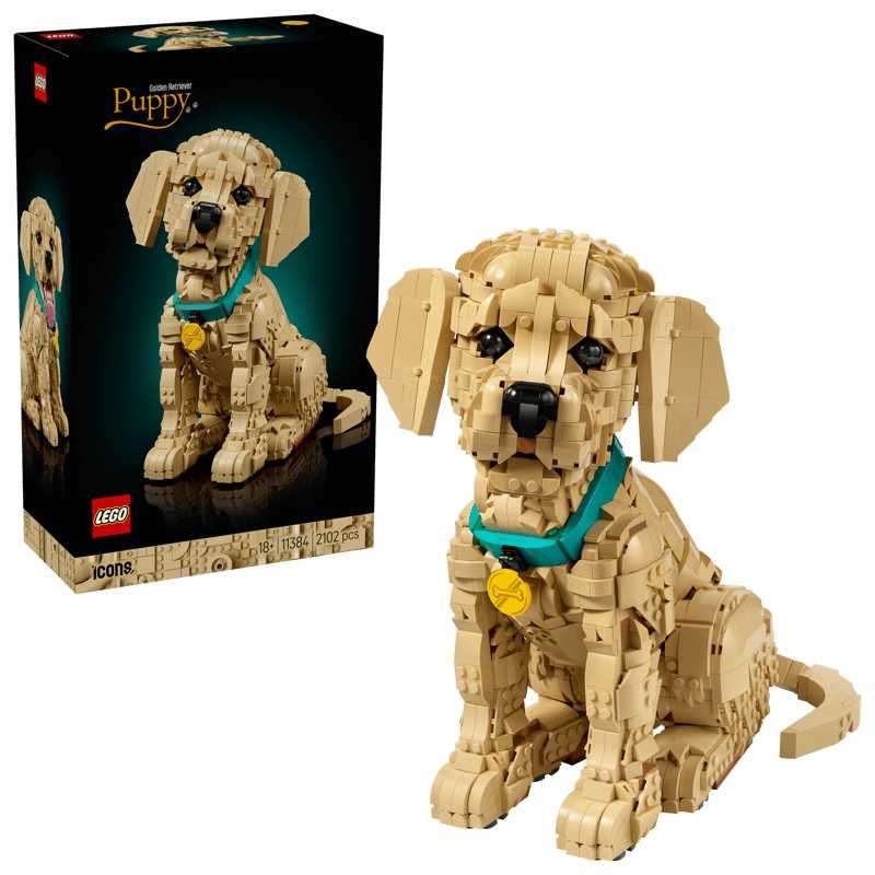 lego icons cachorro golden retriever (lego - 11384)