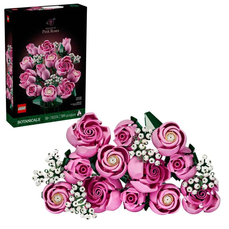 lego botanicals ramo de rosas rosadas (lego - 10374)