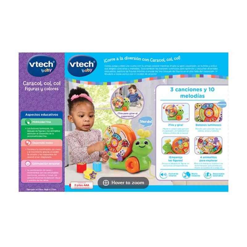 vtech caracol arrastre figuras y colores (vtech - 572222)