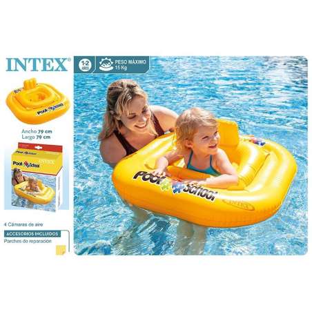 intex flotador bebe 79x79 cm  6 meses ( 56587)