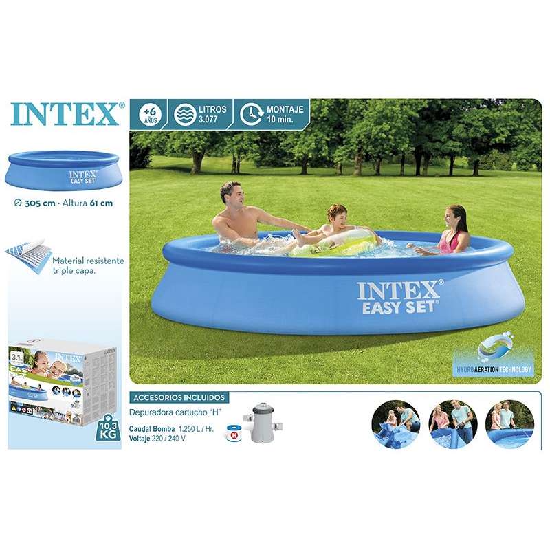 intex piscina esay set 305x61 cm c/bomba