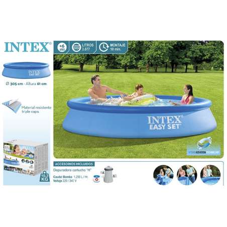 intex piscina esay set 305x61 cm c/bomba