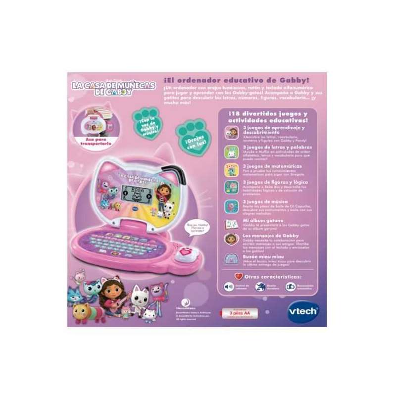 vtech gabby´s dollhouse ordenador educativo (vtech - 581122)