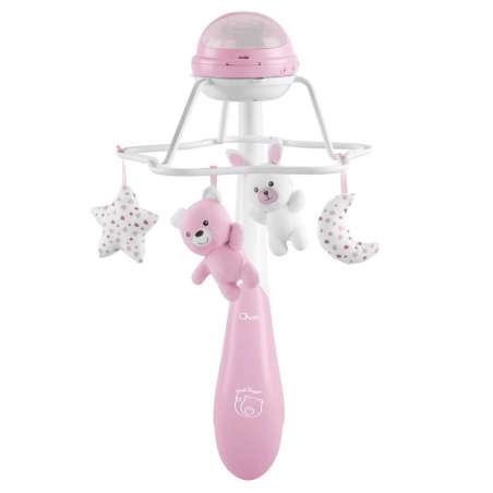chicco movil de cuna con proyector arcoiris rosa (artsana - 10411)
